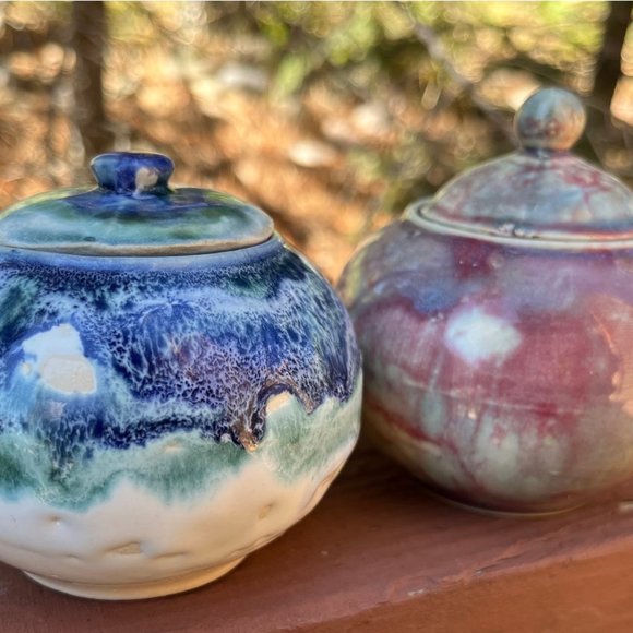 Handmade Ceramic Jar with Lid - Picture 1 of 7